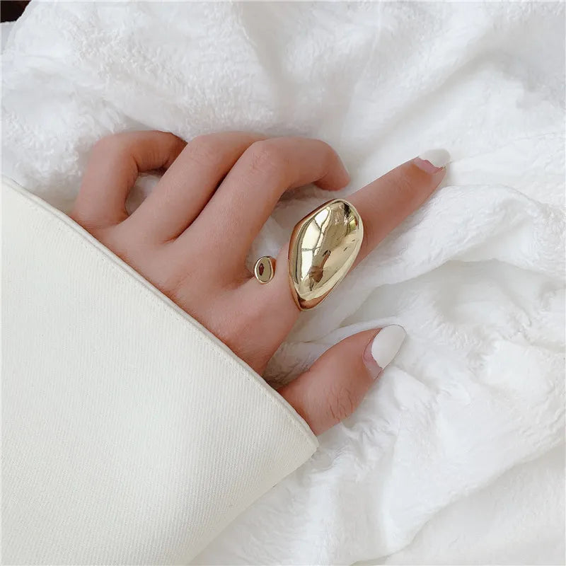 Water Droplet Statement Ring [Gold / Silver]