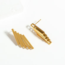 Load image into Gallery viewer, Gold Sequence Geometric Earrings
