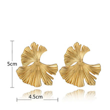 Load image into Gallery viewer, Abstract Golden Leaf Earrings [6 colors]
