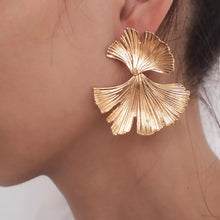 Load image into Gallery viewer, Abstract Golden Leaf Earrings [6 colors]
