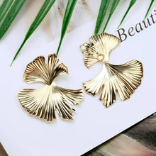 Load image into Gallery viewer, Abstract Golden Leaf Earrings [6 colors]
