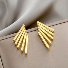 Load image into Gallery viewer, Gold Sequence Geometric Earrings
