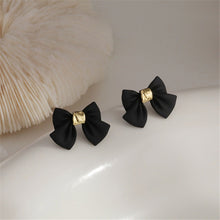 Load image into Gallery viewer, Black Bow Earrings
