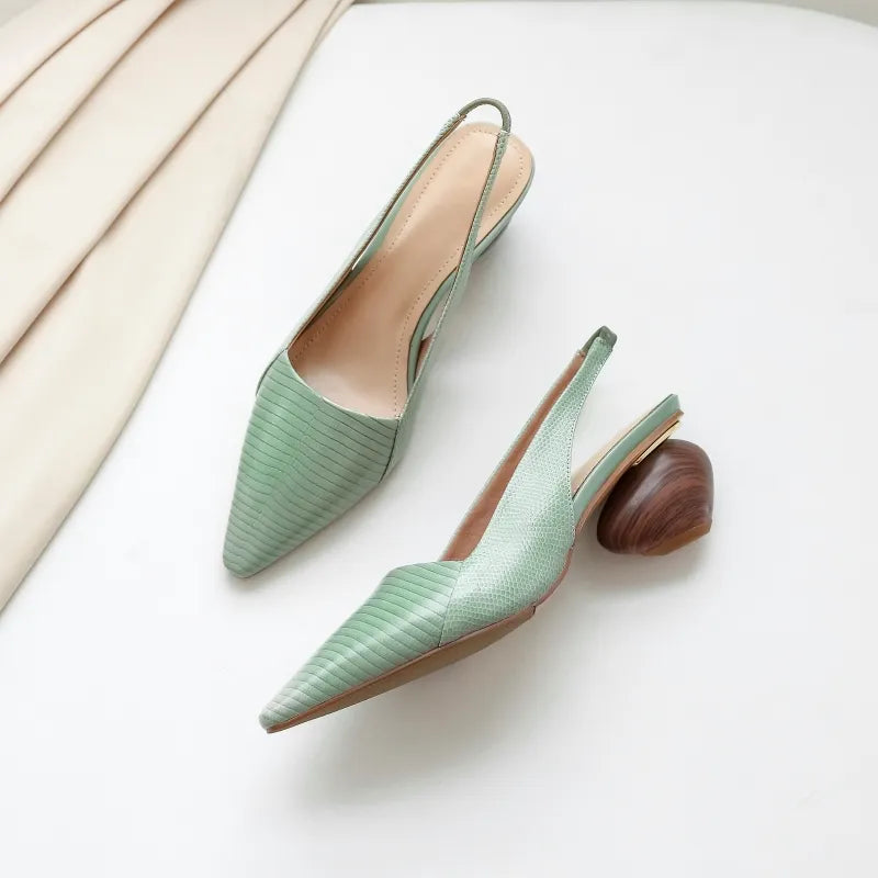 Wooden Block Heel Shoes