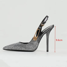 Load image into Gallery viewer, Sequined Rhinestone High Heels
