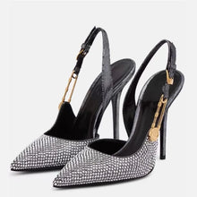 Load image into Gallery viewer, Sequined Rhinestone High Heels
