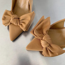 Load image into Gallery viewer, Bow-Knot Pointed Slingback Heels
