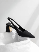 Load image into Gallery viewer, Elegant Inner Gold Heels [Black/Beige]
