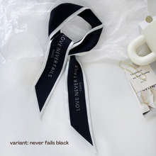 Load image into Gallery viewer, CHIC French Tie Scarf &quot;Love Never Fails&quot; [8 variants]
