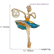 Load image into Gallery viewer, Ballerina Girl Brooch [12 dancer variants]
