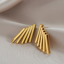 Load image into Gallery viewer, Gold Sequence Geometric Earrings
