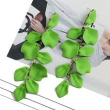 Load image into Gallery viewer, Flower Tassel Acrylic Earrings [14 color variants]
