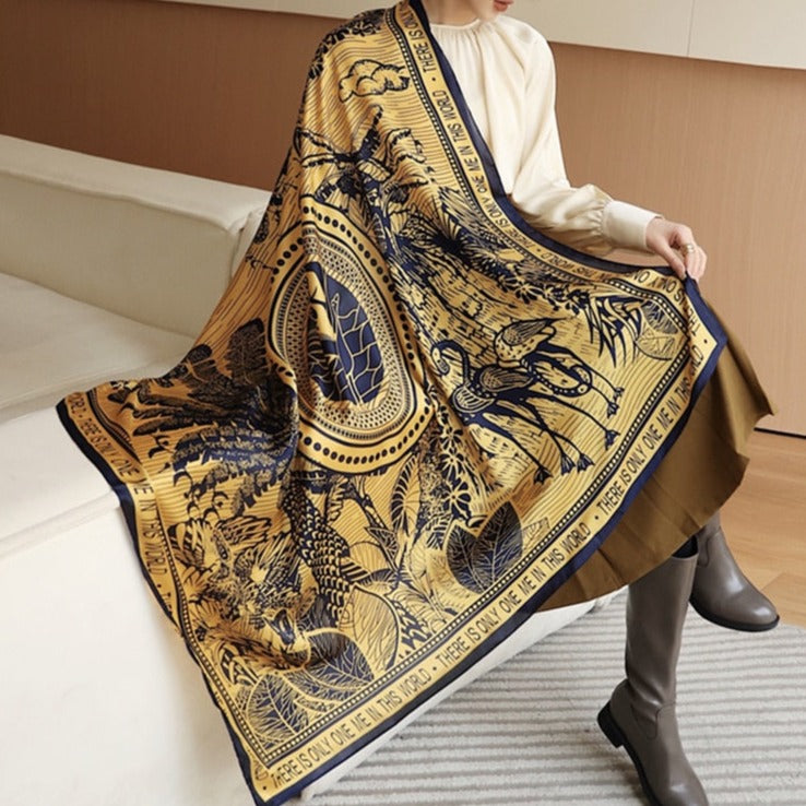 ROYAL GOLD - Large Silky Scarf