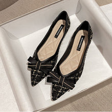 Load image into Gallery viewer, Tweed Flat Shoes with Bows [Chanel-inspired]
