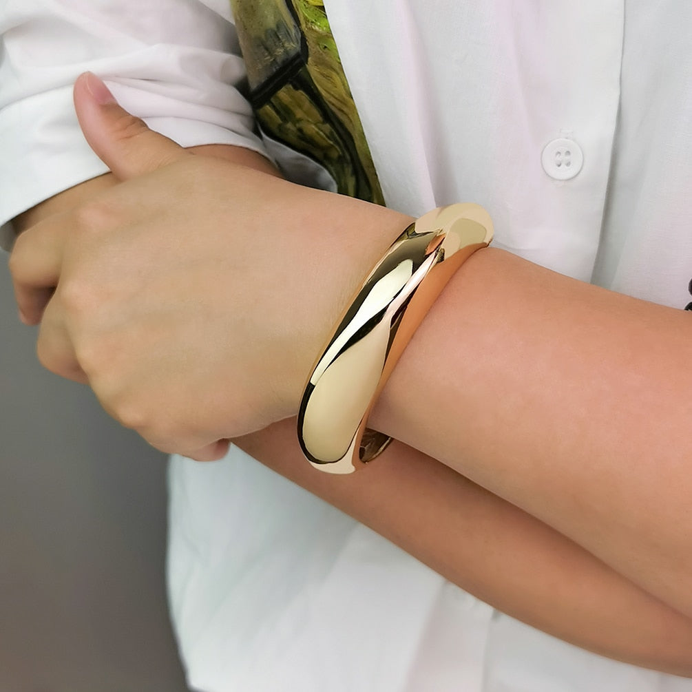 Gold Cuff Statement Bracelet