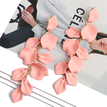 Load image into Gallery viewer, Flower Tassel Acrylic Earrings [14 color variants]
