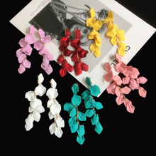 Load image into Gallery viewer, Flower Tassel Acrylic Earrings [14 color variants]
