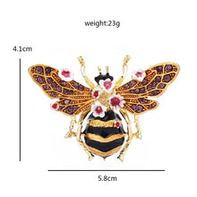 Load image into Gallery viewer, Gemstone Bee Brooch
