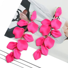 Load image into Gallery viewer, Flower Tassel Acrylic Earrings [14 color variants]
