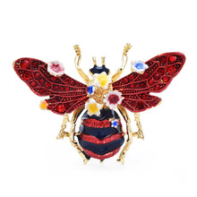 Load image into Gallery viewer, Gemstone Bee Brooch
