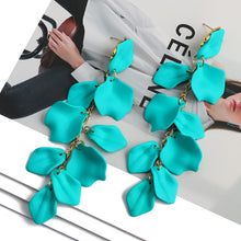 Load image into Gallery viewer, Flower Tassel Acrylic Earrings [14 color variants]
