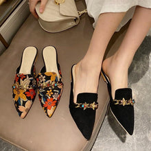 Load image into Gallery viewer, CHIC Fall Flower Mules
