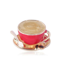 Load image into Gallery viewer, Coffee Cup Brooch [4 color variants]
