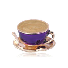 Load image into Gallery viewer, Coffee Cup Brooch [4 color variants]
