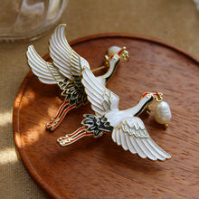 Load image into Gallery viewer, White Crane Brooch [2 variants]
